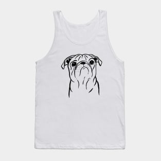 Pug (Black and White) Tank Top